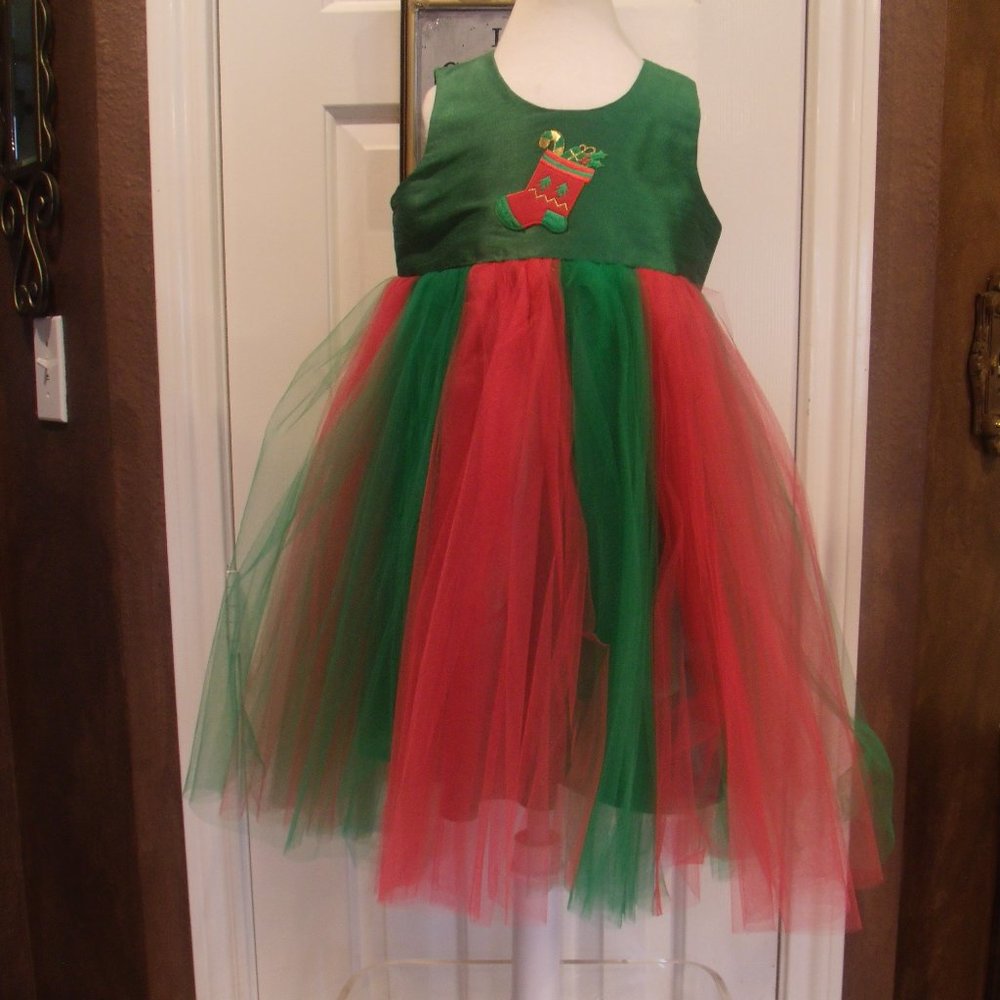 Holiday Stocking Tulle  Tutu Dress